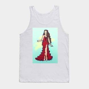 Aerith Gainsborough in her red dress from Final Fantasy VII Remake Tank Top